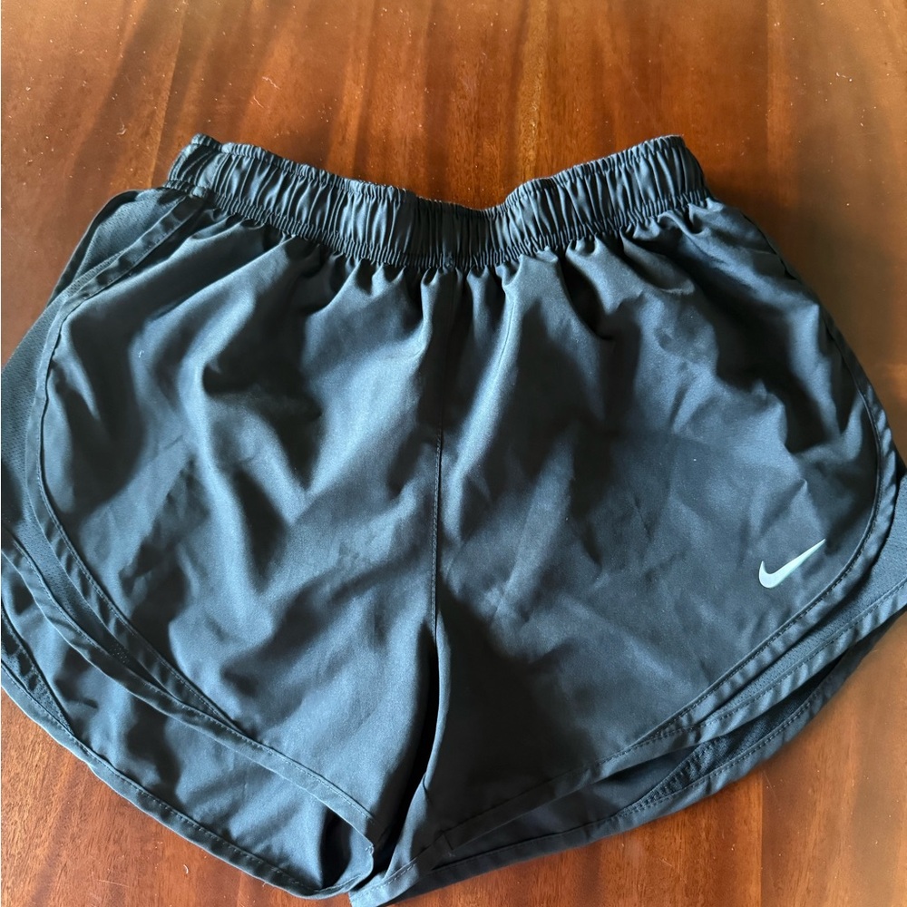 Nike Dri-Fit Black Running Shorts size M. EUC Draw string Elastic waist.